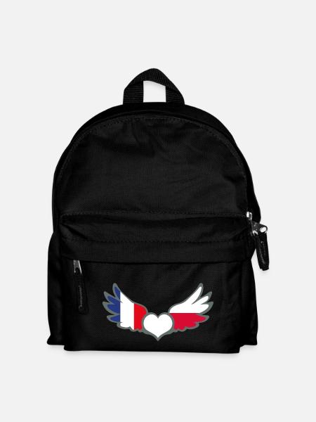 Drapeaux Français et polonais France Pologne II - Sac à dos Enfant - noir