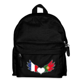 Drapeaux Français et Portugais France Portugal II - Sac à dos Enfant - noir - Devant