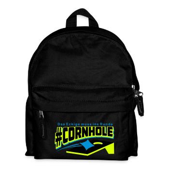 Cornhole - das Eckige muss ins Runde - Kinder Rucksack - Schwarz - Vorne