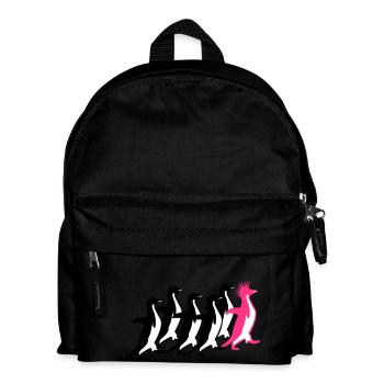 Pinguine Rudel - Kinder Rucksack - Schwarz - Vorne