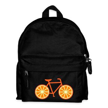Fahrrad Orange - Kinder Rucksack - Schwarz - Vorne