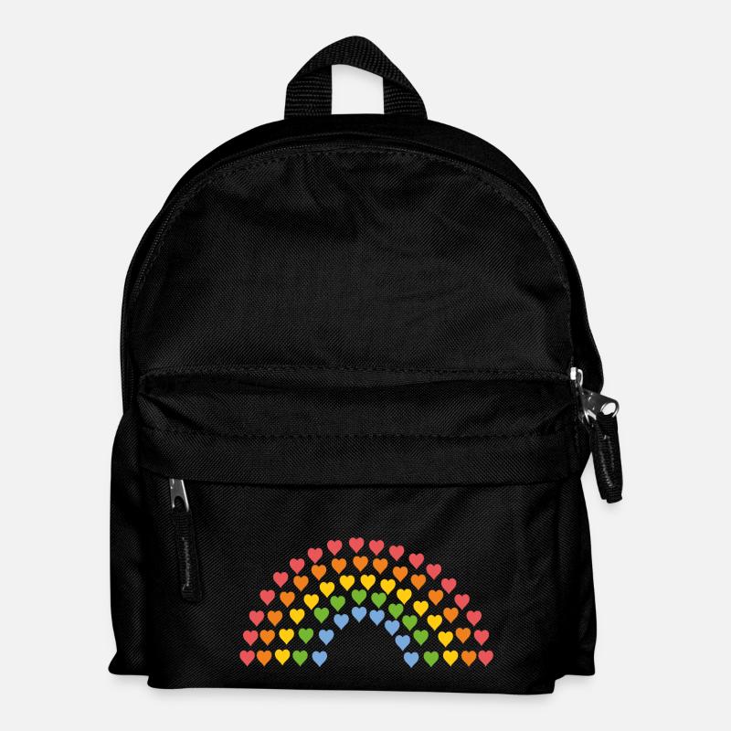 Rainbow from the heart - Kids' Backpack - black