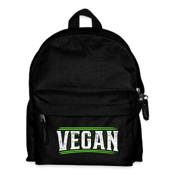 Vegan | Veganer | Veganerin - Kinder Rucksack - Schwarz - Vorne