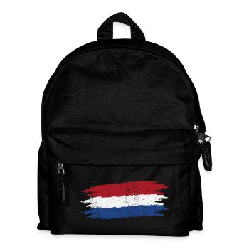 Holländische Flagge Pinselstriche T-Shirt - Kinder Rucksack - Schwarz - Vorne