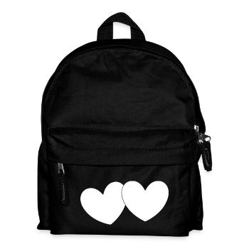Coeur Blanc Cadeau Blanc Saint Valentin - Sac à dos Enfant - noir - Devant