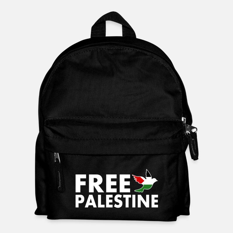 Free palestine - Kinder Rucksack - Schwarz