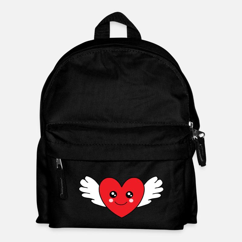 rotes Herz rot Herzen rot Herz - Kinder Rucksack - Schwarz