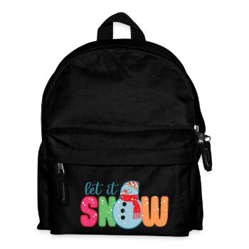 Let It Snow Funny Snowman Winter Christmas Gift - Kids' Backpack - black - Front
