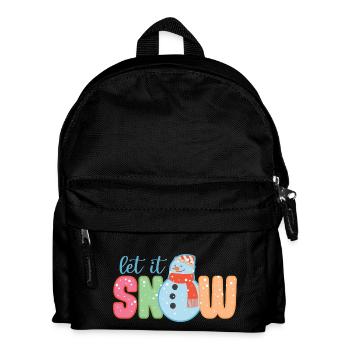 Let It Snow Funny Snowman Winter Christmas Gift - Kids' Backpack - black - Front