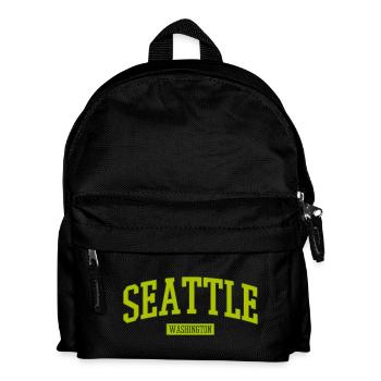 Seattle Washington Lettering - Kids' Backpack - black - Front