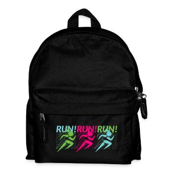 Joggen, Lauftraining, Sportler - Kinder Rucksack - Schwarz - Vorne