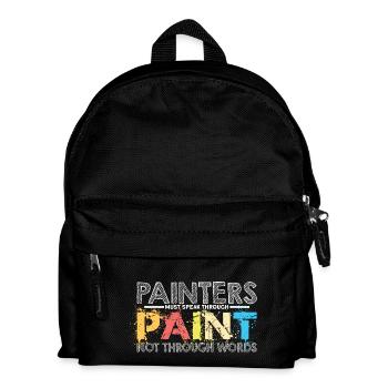 Painter - Maler Tshirt- Maler geschenk - Kinder Rucksack - Schwarz - Vorne