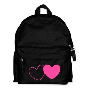 Valentinstag Rosa Herz, Valentinstag Geschenk - Kinder Rucksack - Schwarz - Vorne