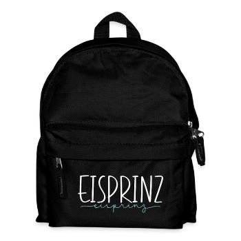 Eisprinz Eislauf Schlittschuhe Eiskunst Geschenk - Kinder Rucksack - Schwarz - Vorne