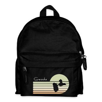 Schöne Geschenkidee Karte von guadeloupe 971 gwada - Kinder Rucksack - Schwarz - Vorne