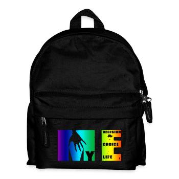 Manifest von mir: Wahl, Entscheidung, Leben - Kinder Rucksack - Schwarz - Vorne