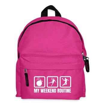 Meine Wochenendroutine - Kinder Rucksack - Fuchsia - Vorne