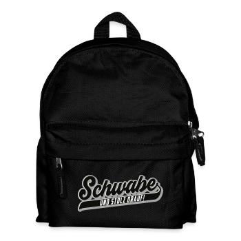 Stolzer Schwabe | Farben änderbar - Kinder Rucksack - Schwarz - Vorne
