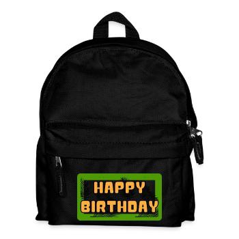 BIRTHDAY. HAPPY BIRTHDAY. HAPPY BIRTHDAY. - Kids' Backpack - black - Front