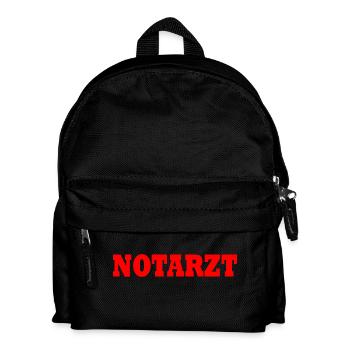 Notarzt - Kinder Rucksack - Schwarz - Vorne