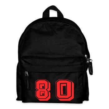 80. 80 JAHRE. 80-JÄHRIGES JUBILÄUM. 80. GEBURTSTAG. - Kinder Rucksack - Schwarz - Vorne