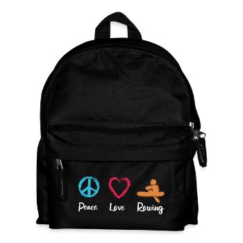 Paix, Amour, Aviron - Sac à dos Enfant - noir - Devant