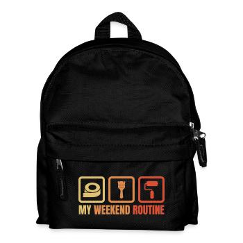 Maler Lackierer Wochenende - Kinder Rucksack - Schwarz - Vorne