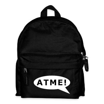 ATME! Schprechblase schwarz auf weiß - Kinder Rucksack - Schwarz - Vorne