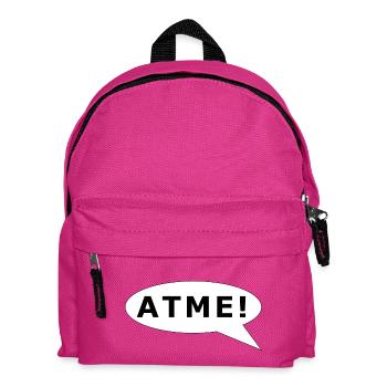 ATME! Schprechblase schwarz auf weiß - Kinder Rucksack - Fuchsia - Vorne