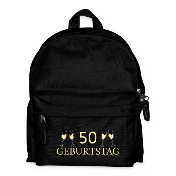 50.Geburtstag 50 Jahre - Kinder Rucksack - Schwarz - Vorne