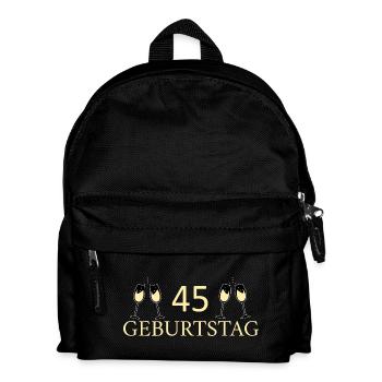 45.Geburtstag 45 Jahre - Kinder Rucksack - Schwarz - Vorne