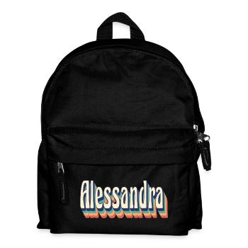 Alessandra t-shirt retro vintage t-shirt gift - Kids' Backpack - black - Front