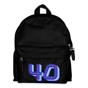 40. 40 ANS. 40e ANNIVERSAIRE. ANNIVERSAIRE 40 ANS. - Sac à dos Enfant - noir - Devant