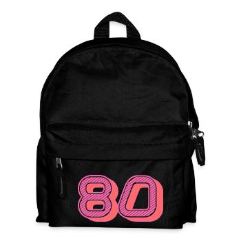 80. 80 JAHRE. 80. JAHRESTAG. 80-JÄHRIGES JUBILÄUM. - Kinder Rucksack - Schwarz - Vorne