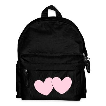 rosarotes Herz Herz rosa rot Herz pink Herzmuster - Kinder Rucksack - Schwarz - Vorne