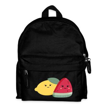 Kawaii Citron & Melon - Sac à dos Enfant - noir - Devant
