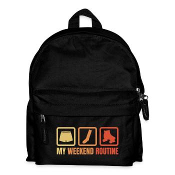 Weekend with roller skates - Kids' Backpack - black - Front