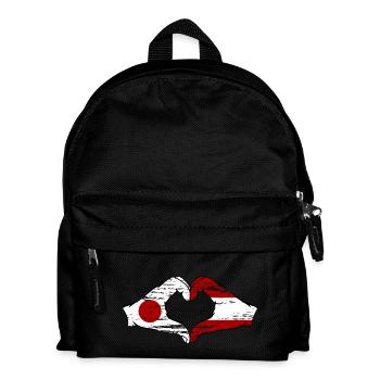 Japon Autriche Mains Forme de Coeur Utilisé - Sac à dos Enfant - noir - Devant