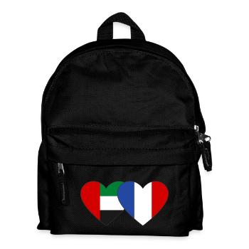 United Arab Emirates France Flag - Kids' Backpack - black - Front