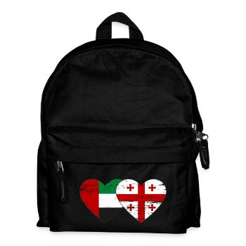 United Arab Emirates Georgia Flag - Kids' Backpack - black - Front
