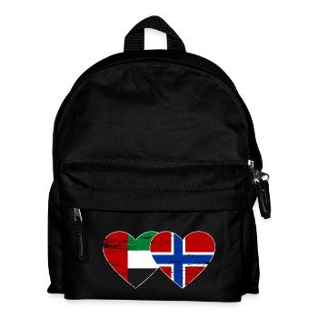 United Arab Emirates Norway Flag - Kids' Backpack - black - Front