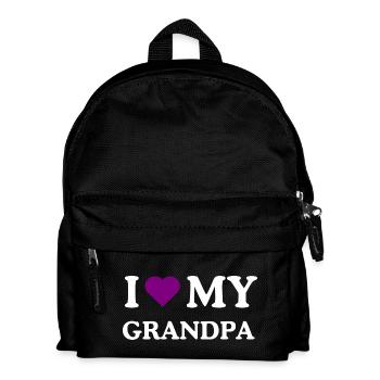 Ich liebe das lila Alzheimer-Bewusstsein meines Großvaters - Kinder Rucksack - Schwarz - Vorne