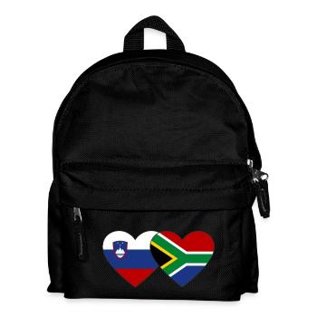 Slowenien Südafrika Flagge Herz - Kinder Rucksack - Schwarz - Vorne