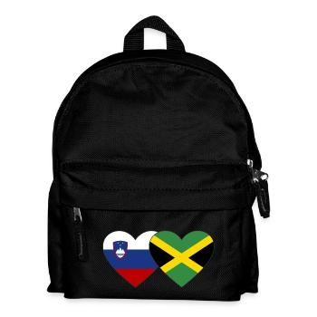 Slovénie Jamaïque Drapeau Coeur - Sac à dos Enfant - noir - Devant