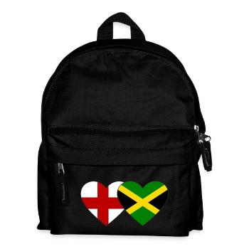 Angleterre Jamaïque Drapeau Coeur - Sac à dos Enfant - noir - Devant