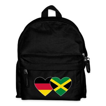 Allemagne Jamaïque Drapeau Coeur - Sac à dos Enfant - noir - Devant