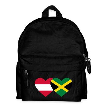 Autriche Jamaïque Drapeau Coeur - Sac à dos Enfant - noir - Devant