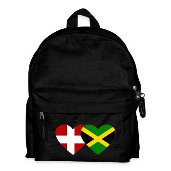 Danemark Jamaïque Drapeau Coeur - Sac à dos Enfant - noir - Devant