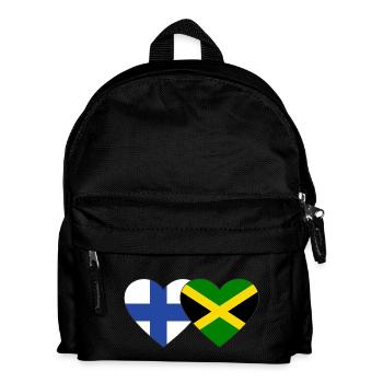 Finlande Jamaïque Drapeau Coeur - Sac à dos Enfant - noir - Devant
