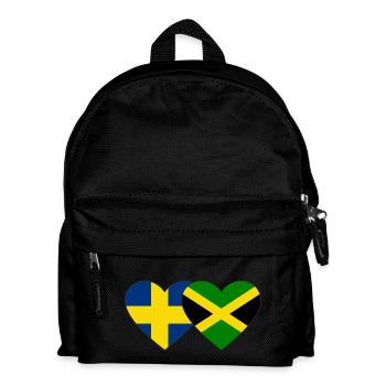 Suède Jamaïque Drapeau Coeur - Sac à dos Enfant - noir - Devant